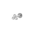 Titanium Alloy Cubic Zirconia 17 Gauge Triple Flat Round Threadless Labrets WG71E87-14-1