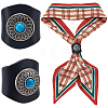 Flower Imitation Leather Scarf Clips AJEW-WH20001-16A-02-7