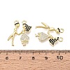 Valentine's Day Brass Micro Pave Cubic Zirconia Pendants KK-Q072-14G-3