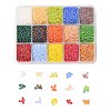 375G 15 Colors 12/0 Grade A Round Glass Seed Beads SEED-JP0011-04-2mm-1