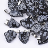 Natural Snowflake Obsidian Pendants G-Q996-01-1