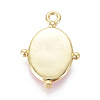 Golden Plated Brass Enamel Pendants KK-F807-01-G-3