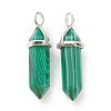 Synthetic Malachite Pointed Pendants G-M378-01P-A13-2