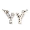 Brass Micro Pave Grade AAA Cubic Zirconia Charms ZIRC-P067-11P-Y-NR-2