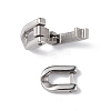 Non-Tarnish 304 Stainless Steel Fold Over Clasps STAS-G307-11A-P-4