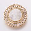 Brass Micro Pave Cubic Zirconia Pendants ZIRC-G105-05G-1