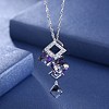925 Sterling Silver Pendant Necklaces NJEW-BB30722-4
