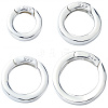 4Pcs 4 Styles 925 Sterling Silver Spring Gate Rings STER-SC0001-51-1