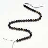 Grade AA Natural Golden Sheen Obsidian Round Beads Strands G-L275-01-8mm-2