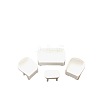 Simulation White Sofa Set for Micro Landscape Dollhouse Accessories PW-WG5255E-01-5