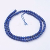 Dyed Natural Lapis Lazuli Round Beads Strands G-G735-06F-4mm-3