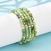 Natural Australia Jade/Chrysoprase Beads Stretch Bracelets for Men Women BJEW-L171-03B-1