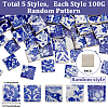 500G 5 Styles Handmade Porcelain Cabochons PORC-SP0001-21-2