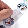 8 Patterns Christmas Round Dot Self Adhesive Paper Stickers Roll DIY-A042-01D-4
