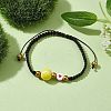 Sport Theme Acylic & Alloy Braided Bead Bracelet BJEW-JB10122-03-2