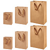 15Pcs 3 Styles Rectangle Kraft Paper Bags with Handle AJEW-TA0001-92-1