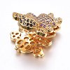 Brass Micro Pave Cubic Zirconia Slide Charms ZIRC-G147-03A-NR-4