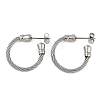 304 Stainless Steel Twist Stud Earrings for Women EJEW-M023-06C-1