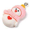 Cartoon Snowman Opaque Resin Pendants RESI-S010-01A-2