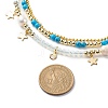 3Pcs 3 Style Natural Pearl & White Moonstone & Synthetic Turquoise & Opalite Beaded Necklaces Set NJEW-JN04000-2