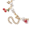 Glass Beads & Pearl Beaded Bib Necklaces NJEW-JN04633-3