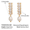 304 Stainless Steel Oval Stud Earrings HE5353-4-1