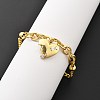 Brass Micro Pave Clear Cubic Zirconia Charm Bracelets BJEW-U020-17G-3