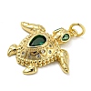 Rack Plating Brass Cubic Zirconia Pendants X-KK-M258-09G-2