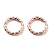 Ion Plating(IP) Twisted Ring Hoop Earrings for Girl Women STAS-K233-02A-RG-1