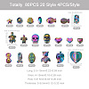 Kissitty 80Pcs 20 Style Rack Plating Rainbow Color Alloy Beads FIND-KS0001-18-3