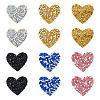 Polyester Hotfix Rhinestone Iron on Patches Applique Patch FIND-TA0002-53B-2