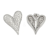 Heart Clear Cubic Zirconia Stud Earrings EJEW-S235-02P-2