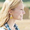 ANATTASOUL 2 Pairs 2 Colors Rhinestone Banana with Plastic Pearl Beaded Dangle Stud Earrings EJEW-AN0002-89-5
