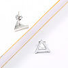 Triangle Stainless Steel Synthetic Turquoise Stud Earrings FS-WG0B5B2-02-1