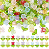 100Pcs 10 Colors Handmade Transparent Lampwork & Acrylic Pendants OACR-BM0001-04-1