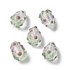 Handmade Foil Lampwork Bumpy Beads Strands FOIL-Z001-05B-2