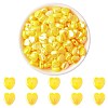 200Pcs 2 Colors ABS Plastic Beads KY-FS0001-42A-1