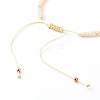 Adjustable Nylon Thread Braided Bead Bracelets BJEW-JB06456-01-5