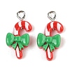Christmas Theme Opaque Resin Pendants LS-RESI-S08-01H-1
