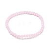 Faceted Glass Rondelle Beads Stretch Bracelet for Kid BJEW-JB06807-20-1