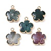 Natural Indian Agate Pendants G-P566-01G-12-1