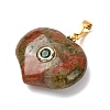 Natural Unakite Pendants G-B188-02G-02-2