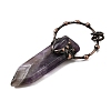 Natural Amethyst Sword Shape Big Pendants G-Q350-07I-2