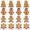 48Pcs 4 Styles Christmas Plastic Cabochons FIND-SC0011-29-1