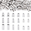 54Pcs 9 Styles Alloy Cord End FIND-TA0008-08-1