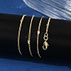 2mm Rack Plating Brass Curb Chain Necklaces for Women Men MAK-L044-24G-2