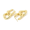 Brass Double Interlocking Oval Dangle Hoop Earrings for Women EJEW-E275-05G-2