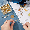 200Pcs Brass Pave Clear Cubic Zirconia Connector Charms KK-FH0007-70KCG-3