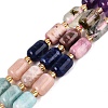 Natural Sodalite & Rhodonite & Prehnite & Amethyst & Rose Quartz & Flower Amazonite & Sunstone Beads Strands G-Q614-02A-02-2