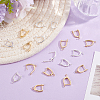 20Pcs 2 Colors Rack Plating Eco-friendly Brass Hoop Earring Findings with Latch Back Closure KK-BBC0027-50-4
